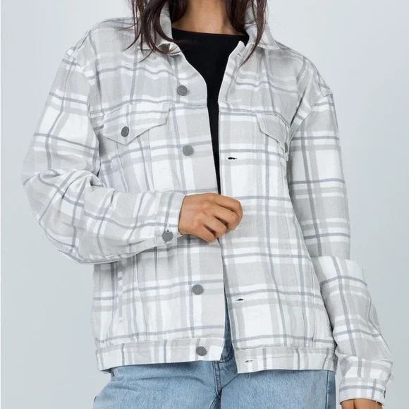 Princess Polly Brielle Denim Jacket Size 4 New with tag - Picture 3 of 4